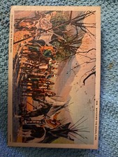 Vintage 1952 Postcard Indian Camp In The Mountains Watching Signal Fire Sanborn picture