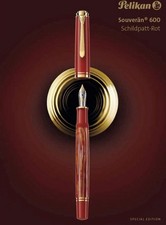 Pelikan Souveran M600 Special Edition Red Tortoiseshell Broad Nib picture