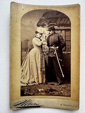 RARE 1874 Cabinet Card Henry J. Montague and Ada Dyas in The Shaughraun picture