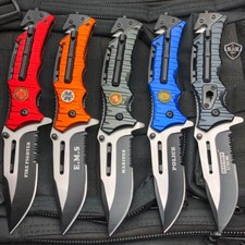Military Tactical Camping Spring Open Assisted Folding Rescue Pocket Knife picture