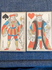 2 Antique French Gatteaux Playing Cards Hogier & Charles c1816-1830 Pair picture