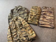 Original VTG 1960's-80s Vietnam tiger stripe camo jacket and pants bundle  picture