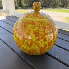 Vintage 1960’s Arnel’s Hand Painted Spherical Ceramic Cookie Jar picture