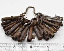 Lot of 20 Antique Vintage Hollow Barrel Keys picture