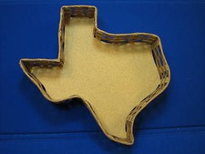 Large Texas Shaped Wicker Basket State Dallas Houston Gift Galveston City Austin picture