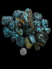 Cloud mountain turquoise rough small nuggets tumble cleaned  picture