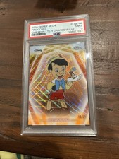 2024 Topps Chrome Disney Neon Pinocchio Etch-Orange Wave /25 PSA 9 picture