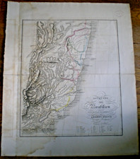 1820s Map East Coast Brazil Prince Maximilian Wied Hand-Color Lehigh Univ. picture