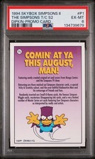 THE SIMPSONS SERIES II P1 PROMO CARD SKYBOX  1994 PSA 6 LOW POP picture