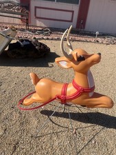 Vintage Grand Venture Reindeer Blow Mold Christmas Lawn Decor w/ Original Box picture