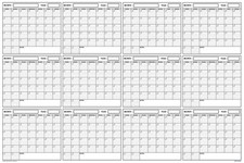 36x48 Large Jumbo Oversized Erasable Laminated Blank Annual Yearly Wall Calen... picture