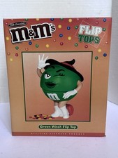 **EXTREMELY RARE** VTG DEPARTMENT 56 BRAND NEW SEAL M&M’s Green Witch Flip Top picture