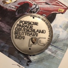 Vintage Porsche Deutschland Stuttgart 1984 Parade Grill Badge picture