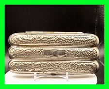 Early Antique Edwin Cigar Co. N.Y. 3 Place Cigar Holder Metal Case - RARE  picture