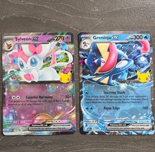 Pokemon TCG Greninja Ex & Sylveon Ex promos from 30th anniversary set Mint Cards picture