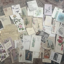 Lot of 40+ Vintage Sympathy Cards Telegram Catholic Religious Christian Used picture