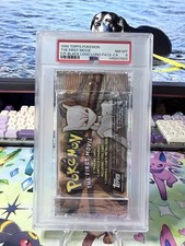1999 Topps Pokemon The First Movie Black Logo Long Pack Canadian PSA 8 Sealed picture