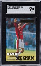 1996-97 MERLIN PREMIER GOLD #092 DAVID BECKHAM SGC 9 picture