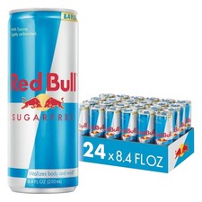 Red Bull Energy Drink Sugar Free 8.4 Fl oz. (Pack of 24)  Free and Fast Shipping picture