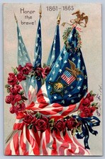 Patriotic Postcard c1910 Civil War Era Honor The Brave Raphael Tuck & Sons picture