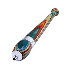 Zeppelin Cherry Rainbow Wood Smoking Pipe Large 5” Solid Teak Wood  w/screen picture