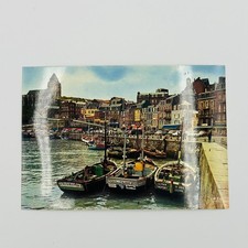IRIS Photochrome Postcard Le Treport Eglise St-Jacques Bateaux 5.5x3.5 France picture
