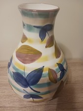 Anthropologie Copen Vase Large Hand-Painted Retired Multicolor 11” Height picture