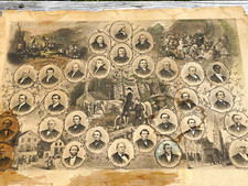 1872  Methodist Church Lithograph w/ Francis Burns 1st African American Bishop picture