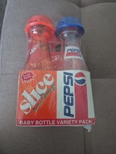 Vtg 1993 Soda Baby Bottles Pepsi, Diet Pepsi, Slice, Mountain Dew 4 Pack NOS picture