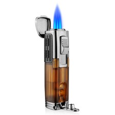 3 Jet Flame Cigar Lighter Torch Lighter Triple with Cigar Punch Portable picture