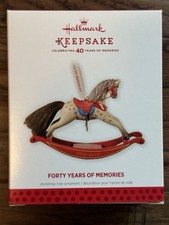 HALLMARK 2013 FORTY YEARS OF MEMORIES ROCKING HORSE ORNAMENT picture
