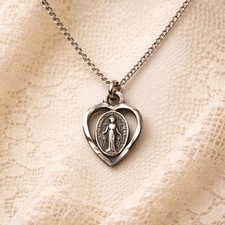 Vintage Marian Heart Necklace “Expressions of Faith” by McVan Inc. picture