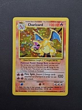 1999 Pokemon TCG: Charizard #4/102 Base Set Holo Rare Vintage WoTC Card - LP+/NM picture