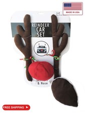 MOMONI Premium Reindeer Car Kit Antlers, Nose, Tail- Rudolph Set Reindeer Christ picture