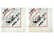 Vtg Harold's Club Reno NV Advertising Cocktail Napkins Unused Lot of 2 Casino picture