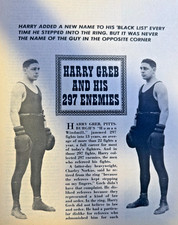1969 Boxer Harry Greb illustrated picture