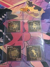 Pokemon Candy Stickers Striking 24K Gold Plating (Lot) MEW, MEWTWO, CHARIZARD picture