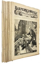 Jan Feb Mar Harpers Weekly 1872 Lot 12 Issues, Free Love  Thomas Nast picture