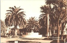 RPPC Sausalito California Scene in Town Park or Plaza 1940s Marin County picture