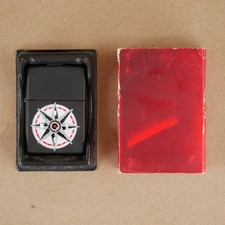 Vintage 1997 Zippo Marlboro Compass Lighter Black Matte picture