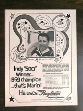 Vintage 1970 Raybestos Disc Pads Shoes Mario Andretti Full Page Original Ad 721 picture