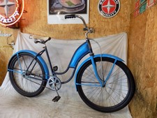 1950s HAWTHORNE SKIPTOOTH BALLOON TIRE TANK BICYCLE CWC RAT ROD WARDS HIAWATHA picture