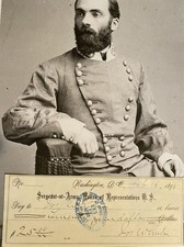 RARE Confederate Major General Joe Wheeler Signed Check picture