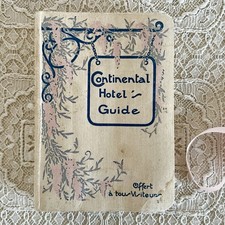 Antique Art Deco Continental Hotel Guide Vintage French Advertising Book picture