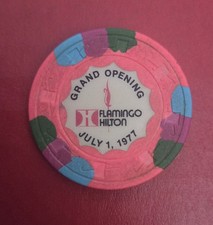Flamingo Hilton Casino Las Vegas, NV Grand Opening Casino Chip July 1, 1977 picture