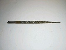 Gorgeous Antique Sterling Silver Dip Pen Fountain Pen Floral Design picture