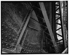 Bridge Builder's Stamped Plate Curved Quadrant 1900s Steel Bridge Detail picture