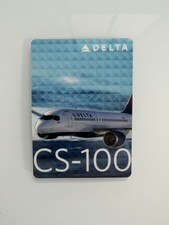 DELTA AIR LINES PILOT TRADING CARD #51 CS-100 (Airbus A220) CARD 2016.  **RARE** picture