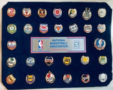 Vintage 90's NBA 30 Team Collector Enamel Pins Mounted 11