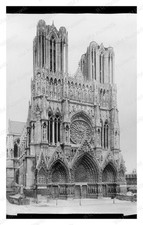 Reims France circa 1865-1914 Cathedral Façade Rose Window Standard Postcard picture